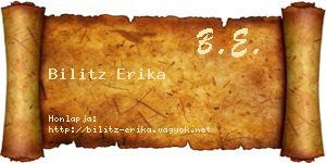 Bilitz Erika névjegykártya